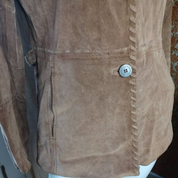 Vintage Esprit Suede Western Jacket Womens S M - Picture 3 of 9